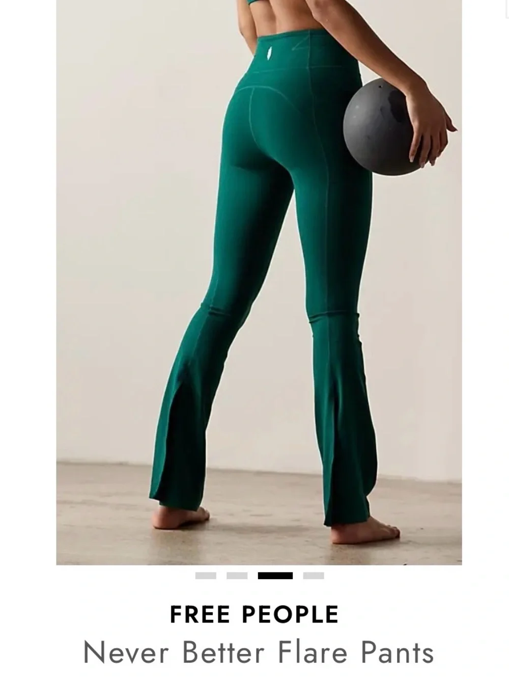 Free People Forest Green Bootcut Flare Pants